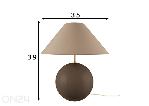 Pöytävalaisin Iris 35 mitat