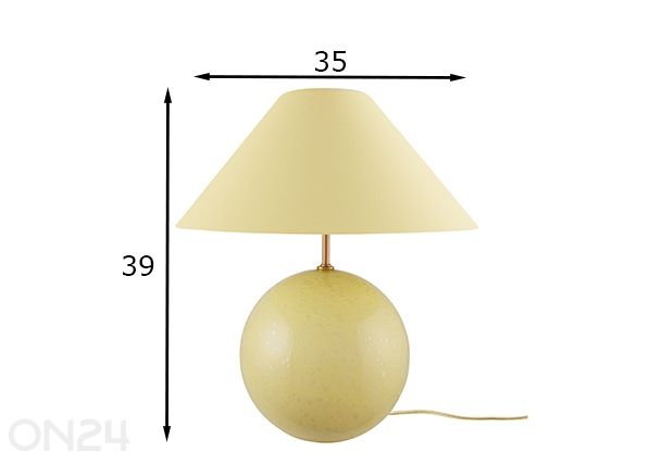 Pöytävalaisin Iris 35 mitat