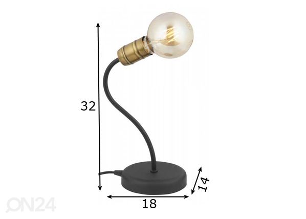 Pöytävalaisin Luce mitat
