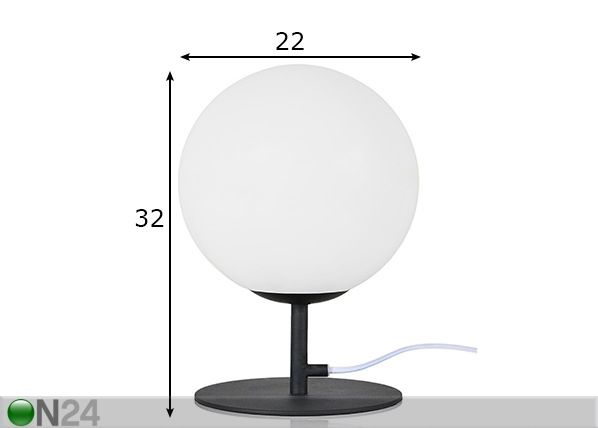 Pöytävalaisin LUNA XL mitat