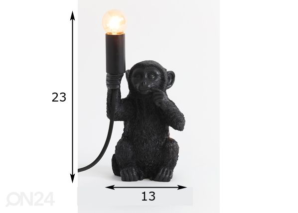 Pöytävalaisin Monkey mitat
