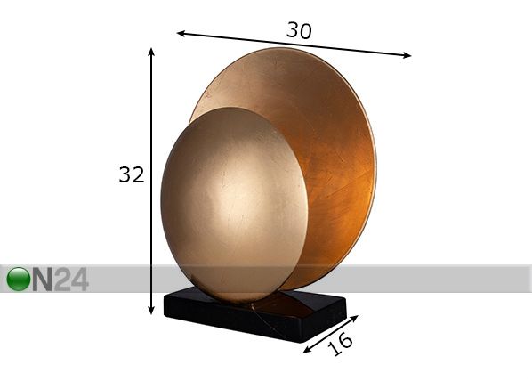 Pöytävalaisin Orbit mitat