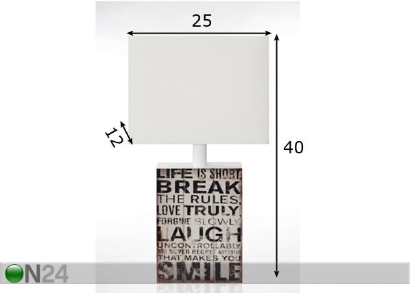 Pöytävalaisin PRINT mitat