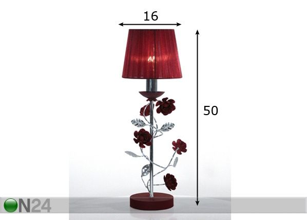 Pöytävalaisin ROSANNA mitat