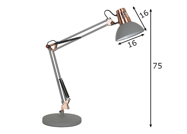 Pöytävalaisin Rudy 3 in 1 mitat