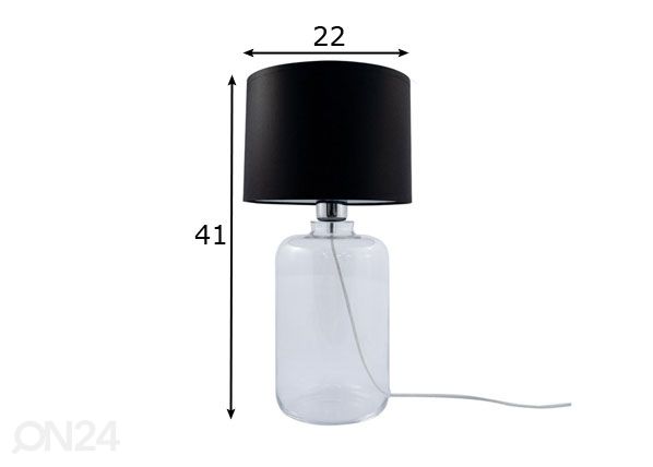 Pöytävalaisin Samasun Black mitat