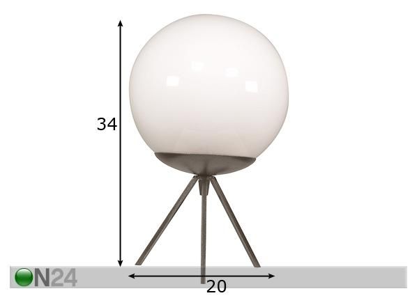 Pöytävalaisin SATURN mitat