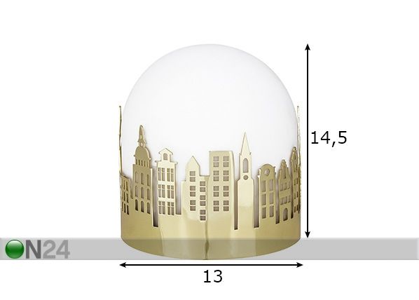 Pöytävalaisin Smallville mitat