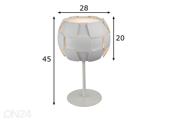 Pöytävalaisin Sole mitat