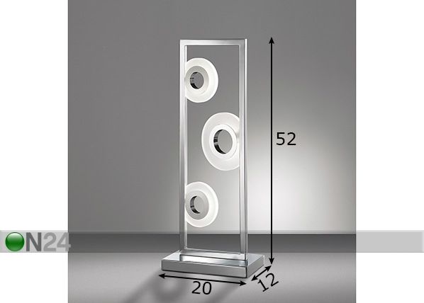 Pöytävalaisin Spins LED mitat