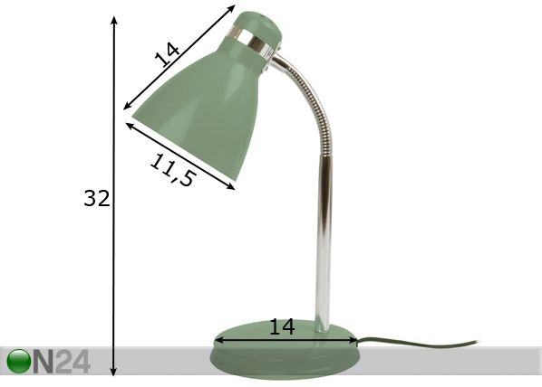 Pöytävalaisin STUDY mitat