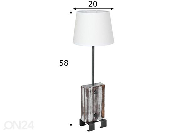 Pöytävalaisin Thor II mitat