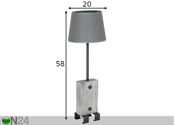 Pöytävalaisin Thor III mitat
