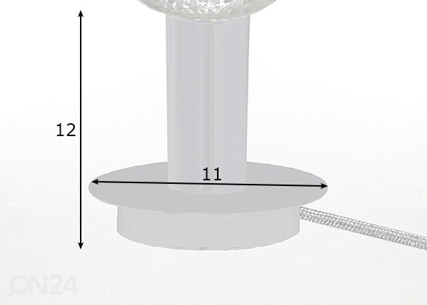 Pöytävalaisin Torch mitat