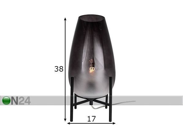 Pöytävalaisin Tulip mitat