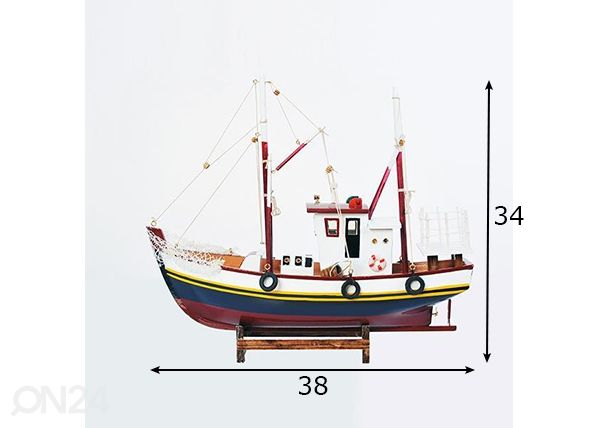 Puinen laiva 995 mitat