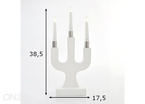 Puinen LED kynttilänjalka mitat