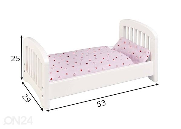 Puinen nuken sänky mitat