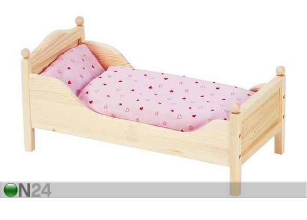 Puinen nuken sänky suurelle nukelle