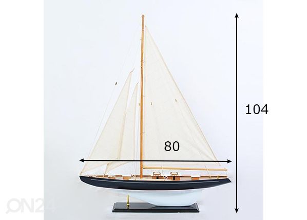 Puinen purjelaiva 989 mitat