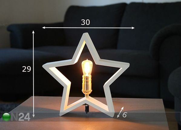 Puinen tähti 29 cm mitat