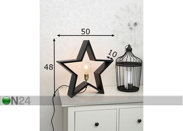 Puinen tähti 48 cm mitat