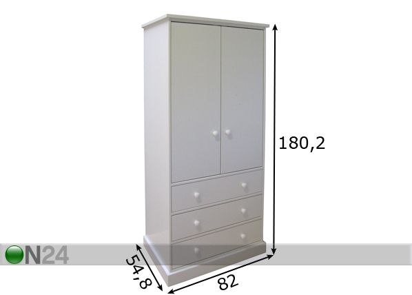 Puinen vaatekaappi mitat