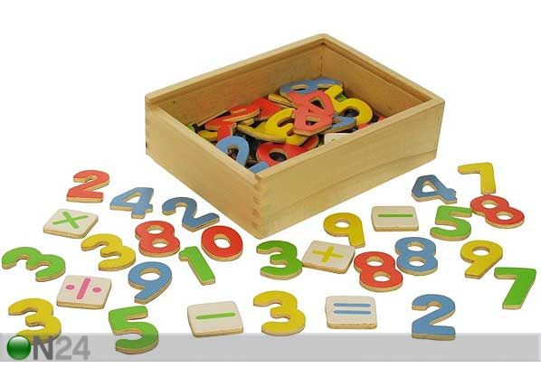 Puiset numerot magneeteilla