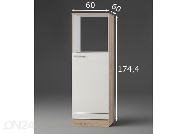 Puolikorkea keittiön kaappi Dakar 60 cm mitat