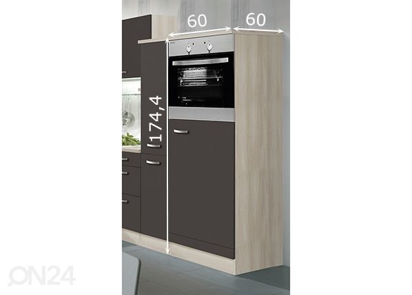 Puolikorkea keittiön kaappi Faro 60 cm mitat