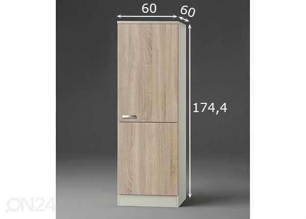 Puolikorkea keittiön kaappi Padua 60 cm mitat
