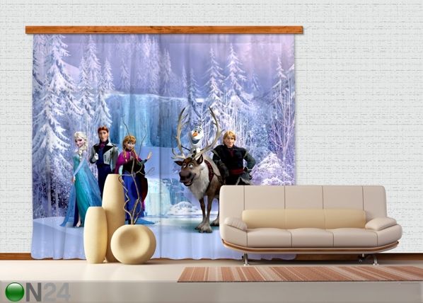 Puolipimentävä fotoverho DISNEY ICE KINGDOM 280x245 cm