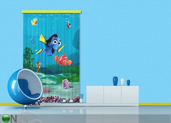 Puolipimentävä fotoverho DISNEY NEMO 140x245 cm