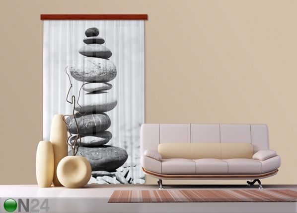 Puolipimentävä fotoverho STONES 140x245 cm