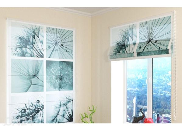 Puolipimentävä laskosverho Dandelion 1 60x60 cm