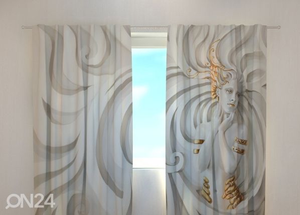 Puolipimentävä verho GREEK RELIEF 240x220 cm
