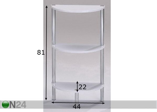 Puolipyöreä taso DISA-1 mitat