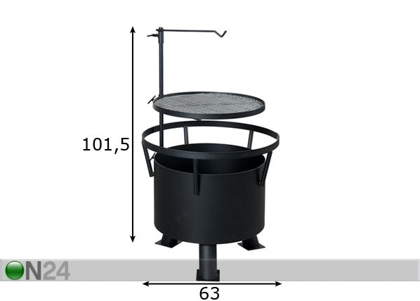 Puutarhagrilli mitat