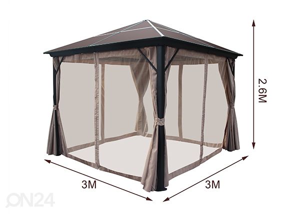 Puutarhakatos Sevilla 3x3 m mitat