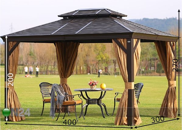 Puutarhakatos Sunset 3x4 m mitat