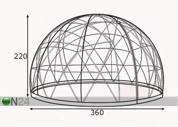 Puutarhamaja 3,6x2,2 m mitat