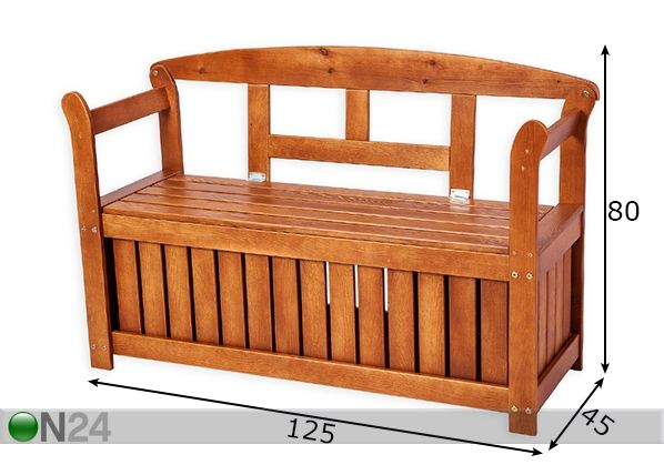 Puutarhapenkki Friiz Box mitat