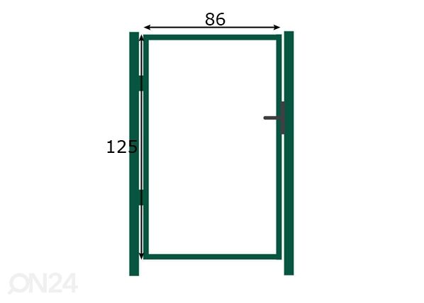 Puutarhaportin runko 1,25x0,86 m mitat