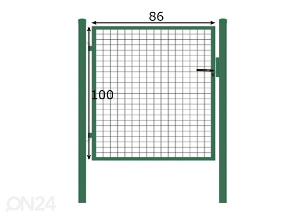 Puutarhaportti 1x0,86 m mitat