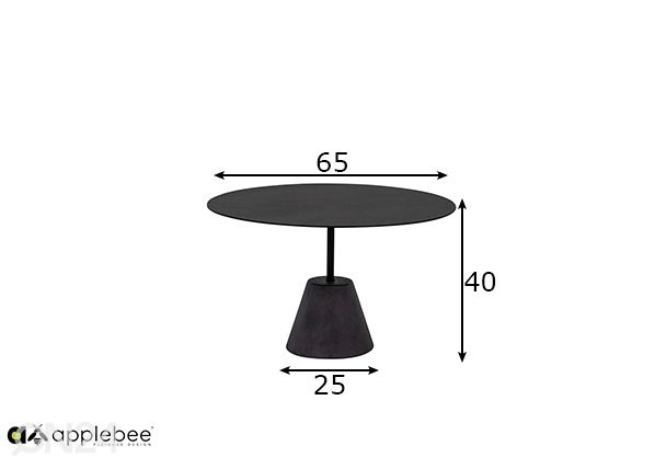 Puutarhapöytä Lisa Ø 65 cm mitat