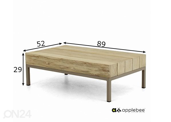 Puutarhapöytä Long Island Coastal 89x52 cm mitat