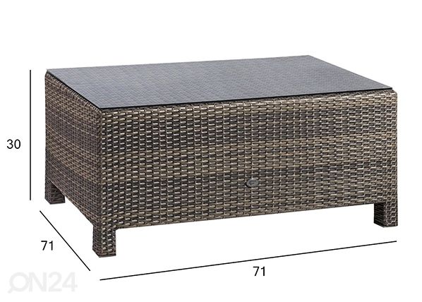 Puutarhapöytä Sevilla New71x71 cm mitat