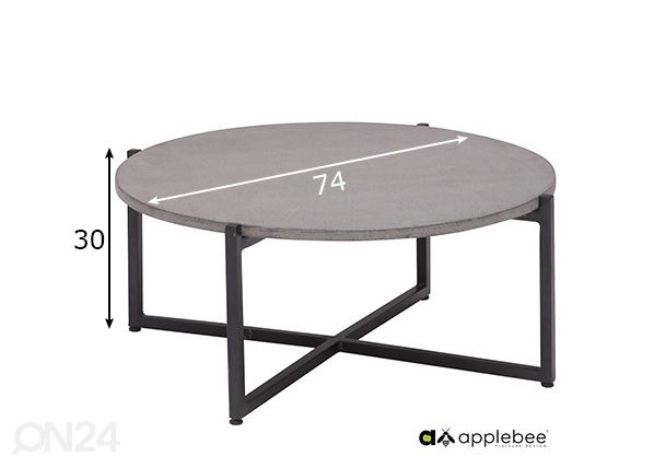 Puutarhapöytä Soul Ø74 cm mitat