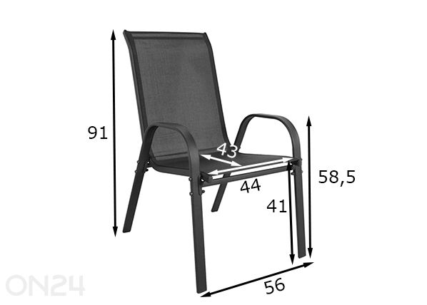 Puutarhatuoli 4 kpl mitat
