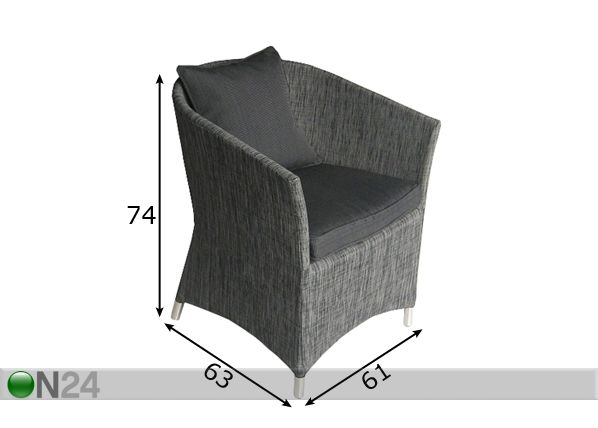 Puutarhatuoli KUNLUN mitat